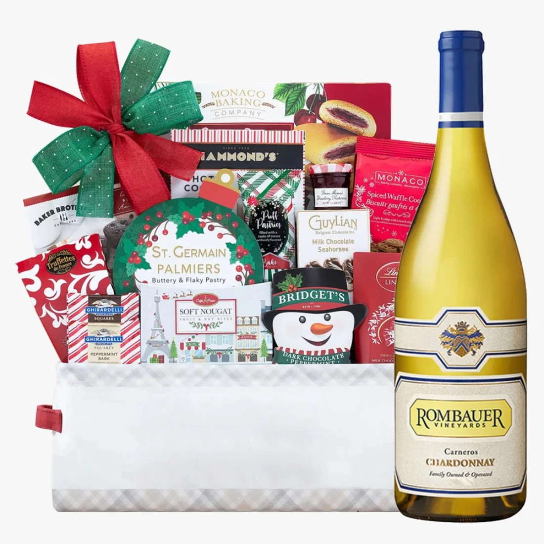 Rombauer vineyards chardonnay wine gift basket