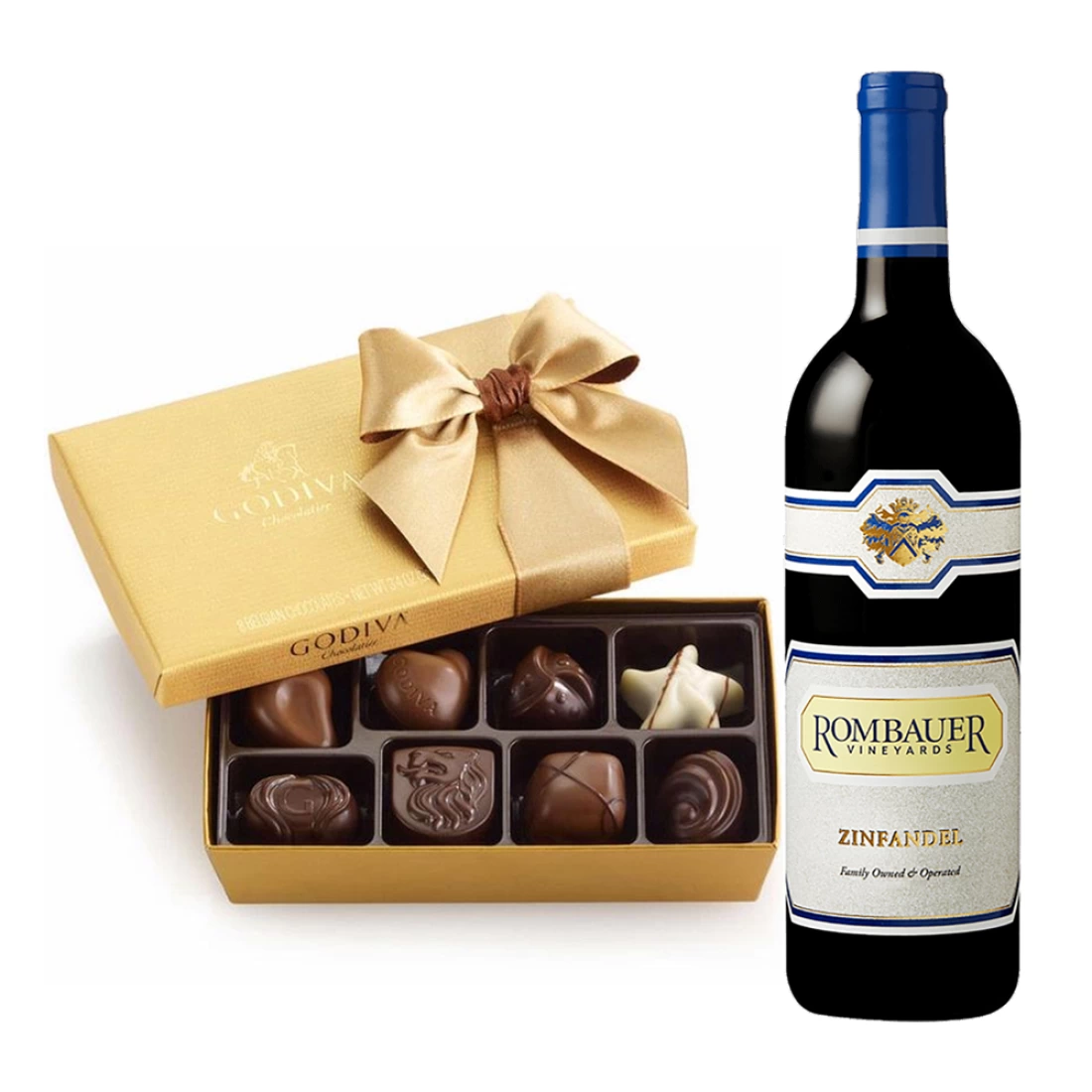 Rombauer Zinfandel and Godiva Chocolate Box