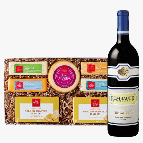 Rombauer Zinfandel Wine and Cheese Gift Basket
