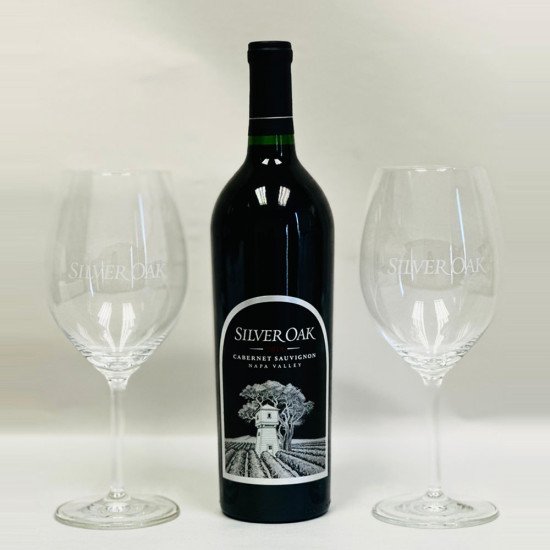 Silver Oak Napa Valley Cabernet Sauvignon Wine And Glass Set