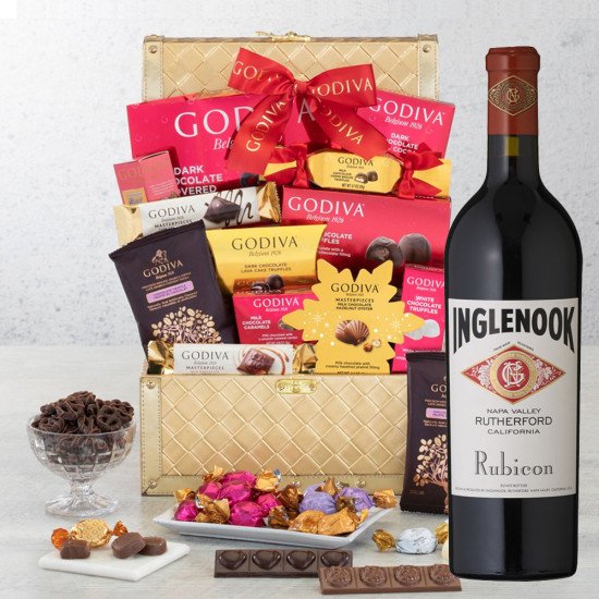 Inglenook Rubicon Bordeaux Blend Wine with Gift Basket