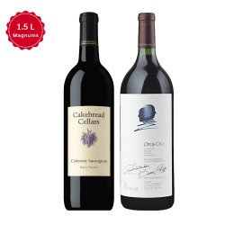 Napa Valley Magnum Wine Gift Set of 2 Bottle (Cakebread Cellars + Opus One)