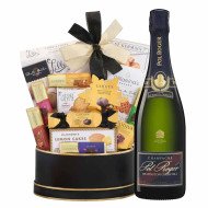 Pol Roger Cuvee Sir Winston Churchill Champagne And Black Godiva Gift Basket