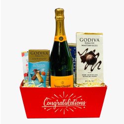 Veuve Clicquot Champagne Congratulations Gift Basket