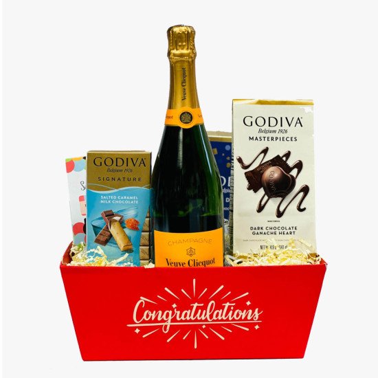 Congratulations Veuve Clicquot Champagne Gift Basket