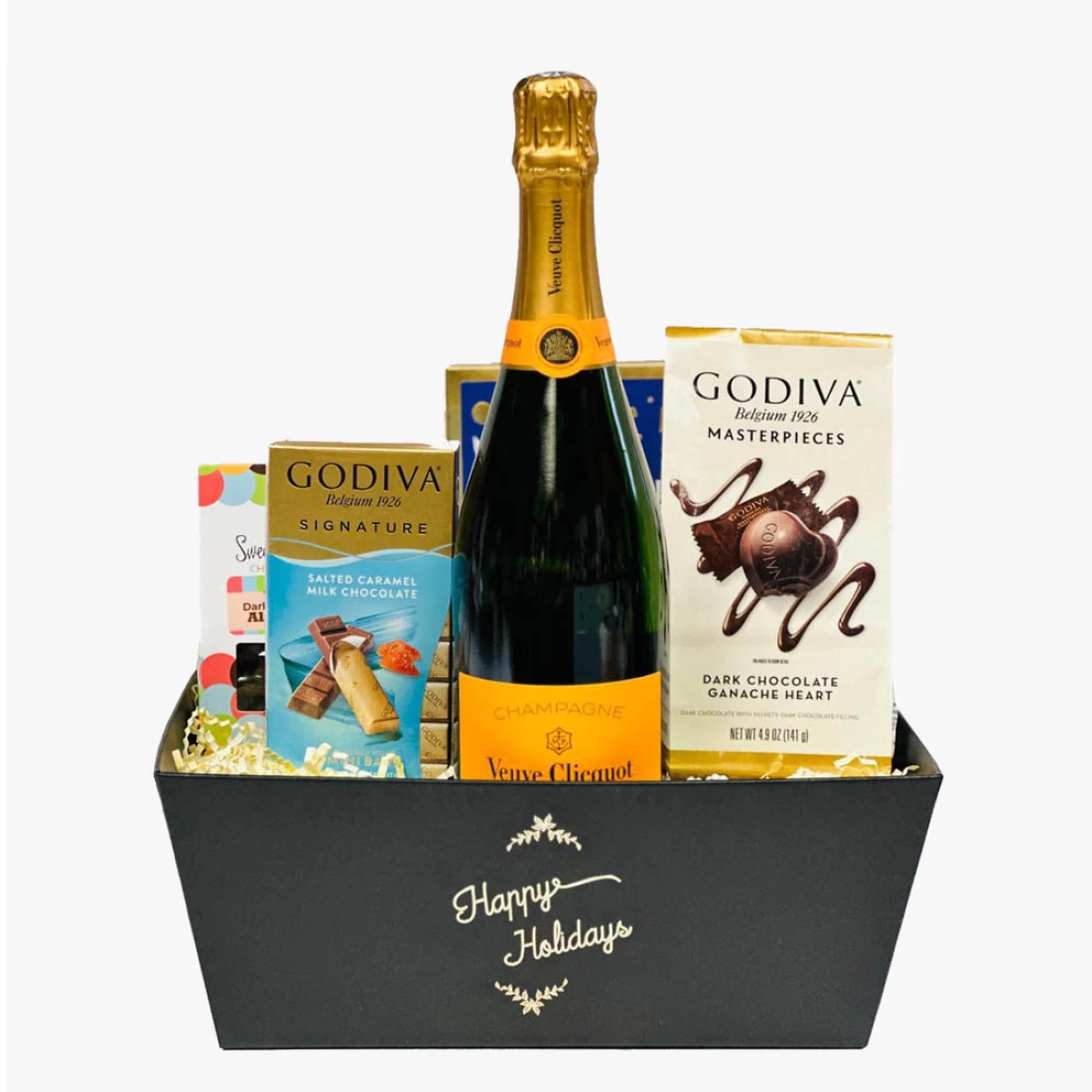 Happy Holidays Veuve Clicquot Champagne Gift Basket