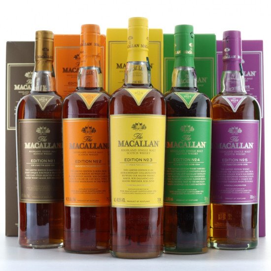 Macallan Edition No. Set (No.1 to 5) | Macallan Whisky Set