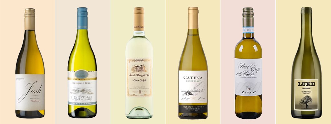 different types of white wines